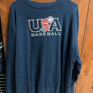 Majestic USA Baseball Navy Sweatshirt
